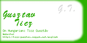 gusztav ticz business card
